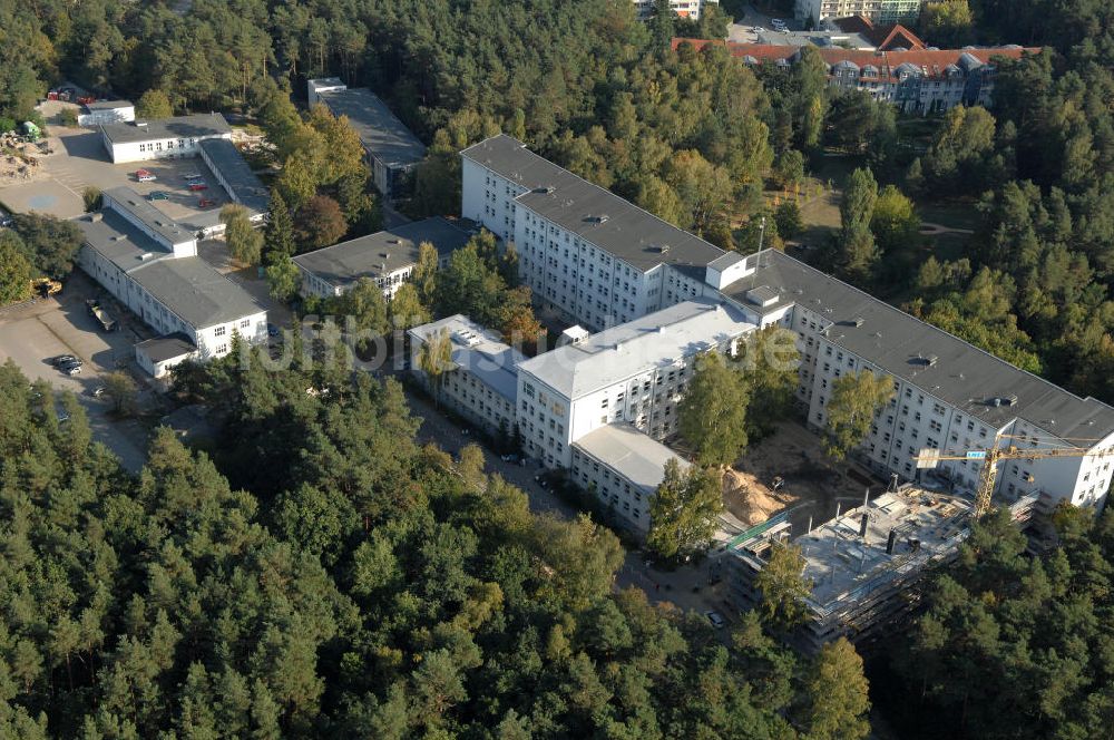 Luftbild Hennigsdorf - Klinik Hennigsdorf mit Erweiterungsbaustelle