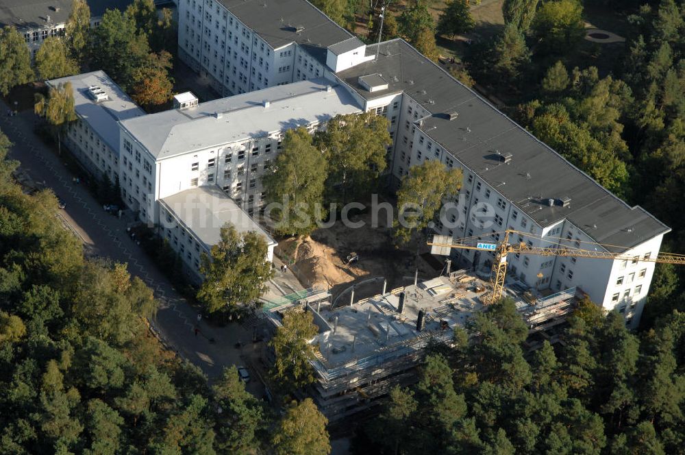 Luftaufnahme Hennigsdorf - Klinik Hennigsdorf mit Erweiterungsbaustelle