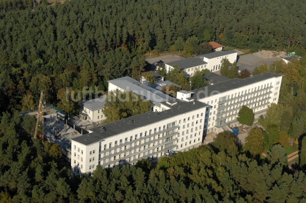 Luftbild Hennigsdorf - Klinik Hennigsdorf mit Erweiterungsbaustelle