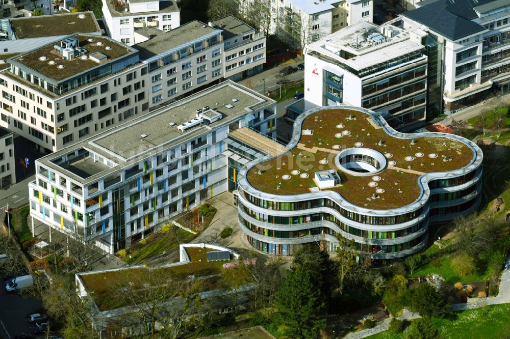 Darmstadt aus der Vogelperspektive: Klinikgebäude der Darmstädter Kinderkliniken Prinzessin Margaret an der Dieburger Straße in Darmstadt im Bundesland Hessen, Deutschland