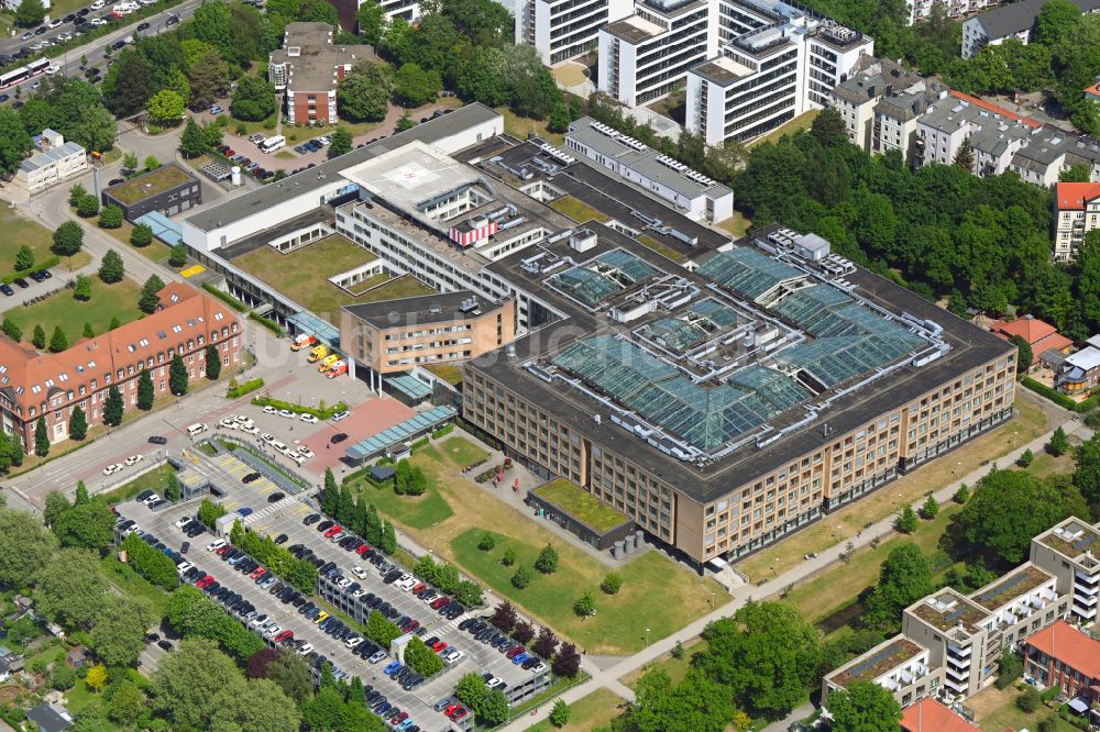 Luftaufnahme Hamburg Klinikgelände des Krankenhauses und Augenklinik