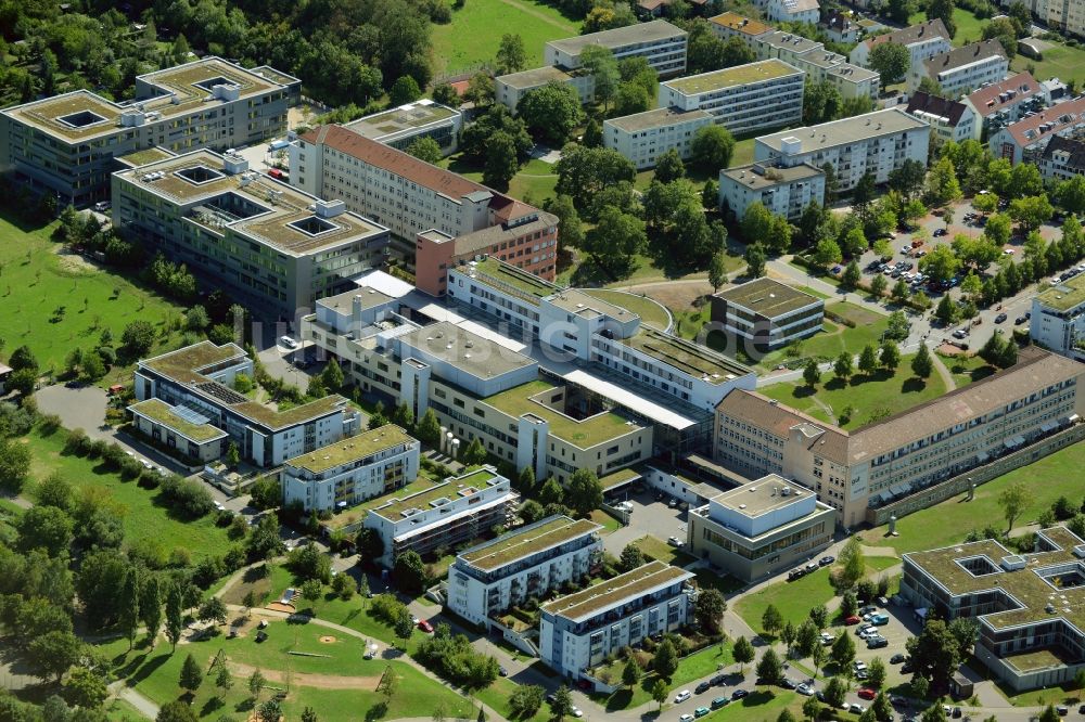 Stuttgart von oben - Klinikgelände des Krankenhauses Klinikum Stuttgart