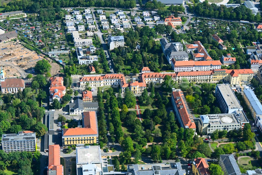 Dresden von oben Klinikgelände des Krankenhauses Städtisches Klinikum