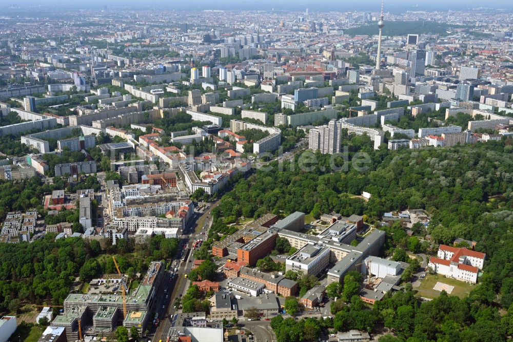 Berlin von oben  Klinikgelände des Krankenhauses Vivantes Klinikum im