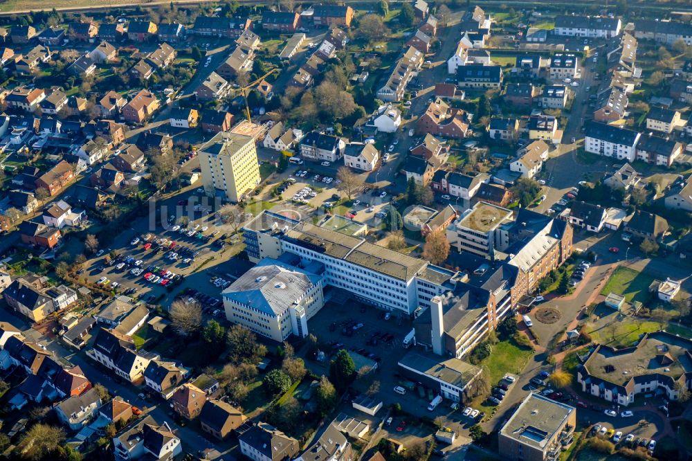 Haltern am See von oben - Klinikgelande des Krankenhauses St. Sixtus- Hospital Haltern in Haltern am See im Bundesland Nordrhein-Westfalen