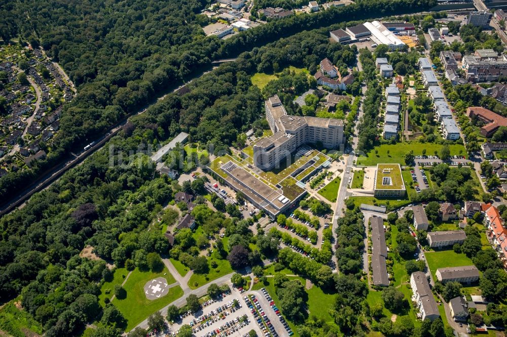 Essen aus der Vogelperspektive: Klinikgelände des Alfried Krupp Krankenhauses in Essen im Bundesland Nordrhein-Westfalen