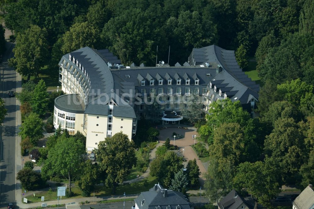 Bad Lausick von oben - Klinikgelände und Gebäude der Sachsenklinik in Bad Lausick im Bundesland Sachsen