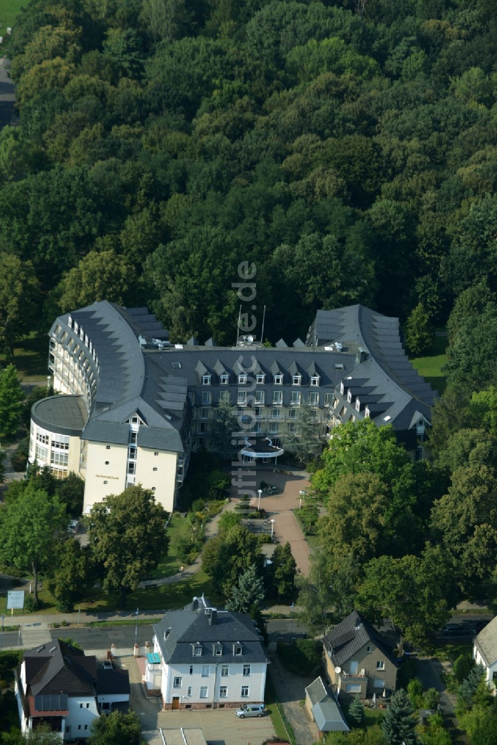 Bad Lausick aus der Vogelperspektive: Klinikgelände und Gebäude der Sachsenklinik in Bad Lausick im Bundesland Sachsen