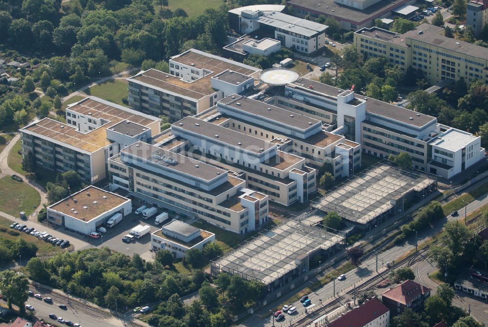 Erfurt aus der Vogelperspektive: Klinikgelände Helios Klinikum Erfurt in Erfurt im Bundesland Thüringen, Deutschland