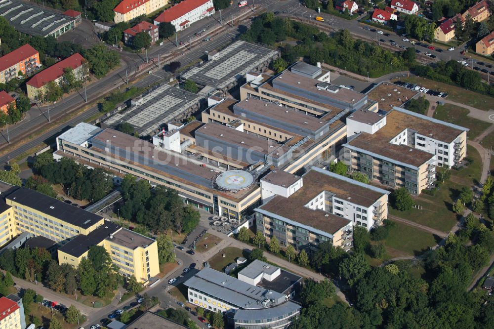 Luftaufnahme Erfurt - Klinikgelände Helios Klinikum Erfurt in Erfurt im Bundesland Thüringen, Deutschland