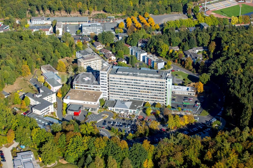 Luftaufnahme Siegen - Klinikgelände des Jung-Stilling-Krankenhauses in Siegen im Bundesland Nordrhein-Westfalen