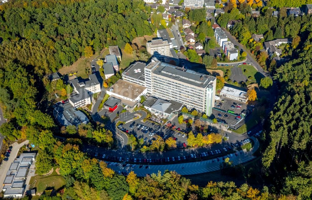 Siegen von oben - Klinikgelände des Jung-Stilling-Krankenhauses in Siegen im Bundesland Nordrhein-Westfalen