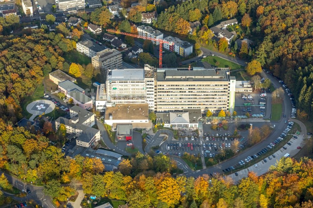 Luftaufnahme Siegen - Klinikgelände des Jung-Stilling-Krankenhauses in Siegen im Bundesland Nordrhein-Westfalen