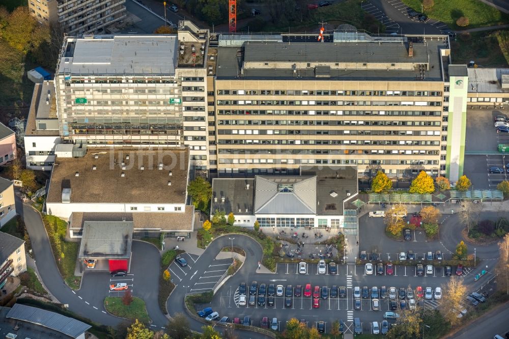 Siegen von oben - Klinikgelände des Jung-Stilling-Krankenhauses in Siegen im Bundesland Nordrhein-Westfalen