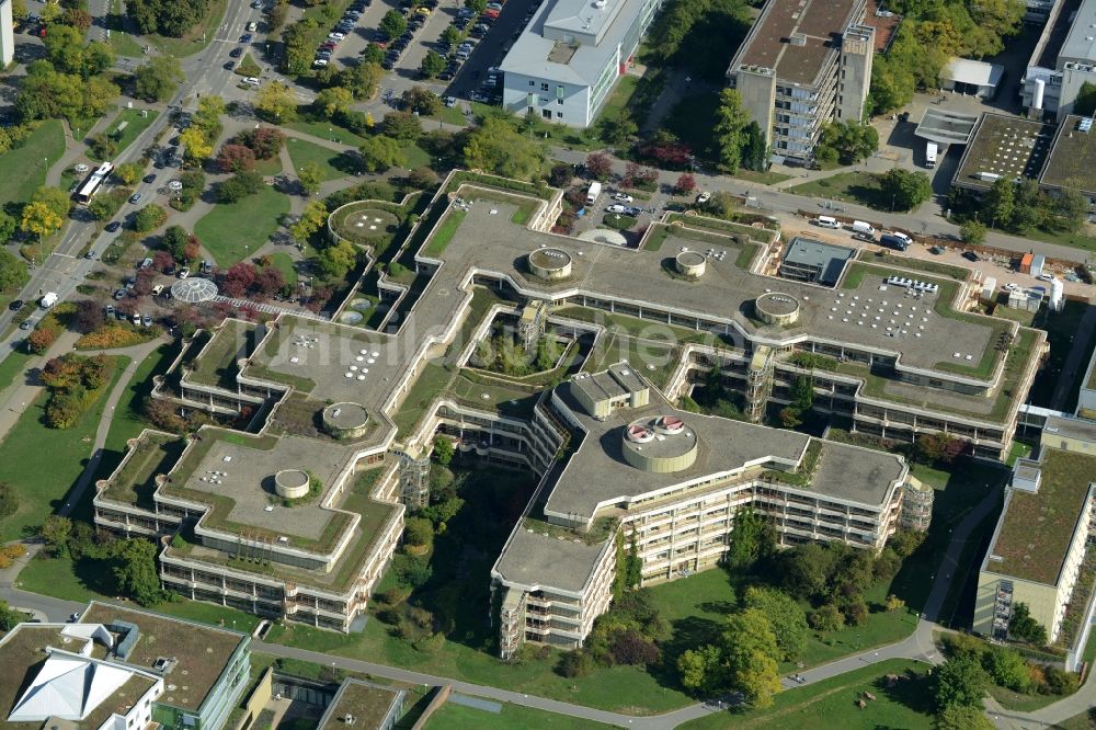 Luftaufnahme Heidelberg - Klinikgelände der Kopfklinik des Universitätsklinikum in Heidelberg im Bundesland Baden-Württemberg