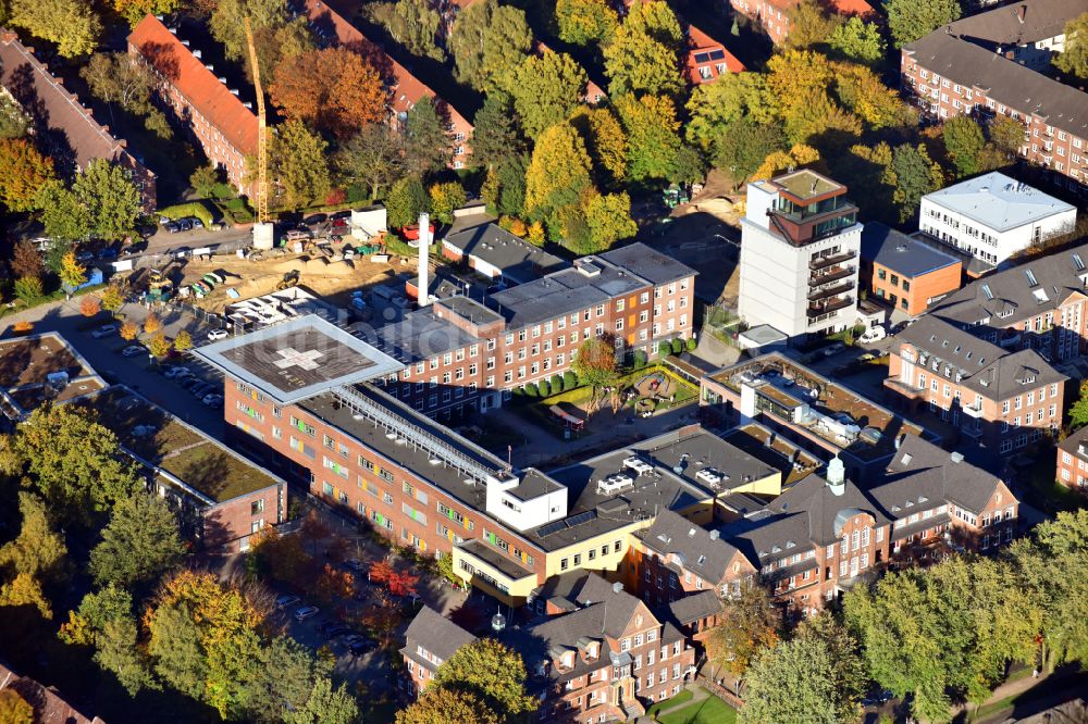 Luftbild Hamburg - Klinikgelände des Krankenhauses AKK Altonaer Kinderkrankenhaus gGmbH im Ortsteil Altona in Hamburg, Deutschland