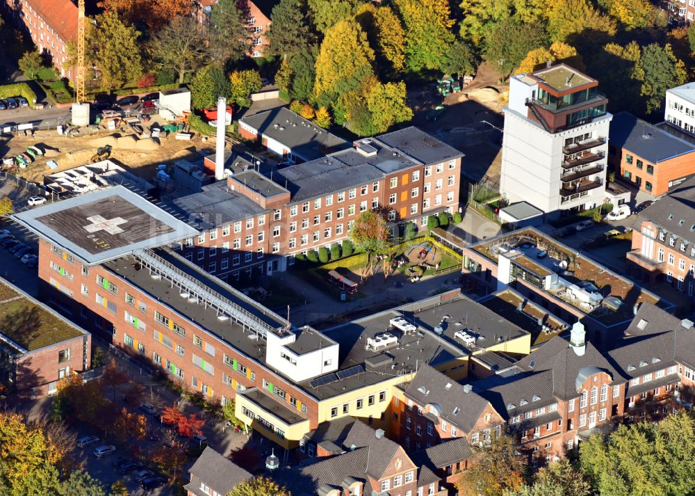 Luftaufnahme Hamburg - Klinikgelände des Krankenhauses AKK Altonaer Kinderkrankenhaus gGmbH im Ortsteil Altona in Hamburg, Deutschland