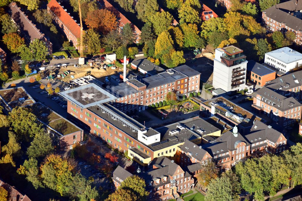 Hamburg von oben - Klinikgelände des Krankenhauses AKK Altonaer Kinderkrankenhaus gGmbH im Ortsteil Altona in Hamburg, Deutschland