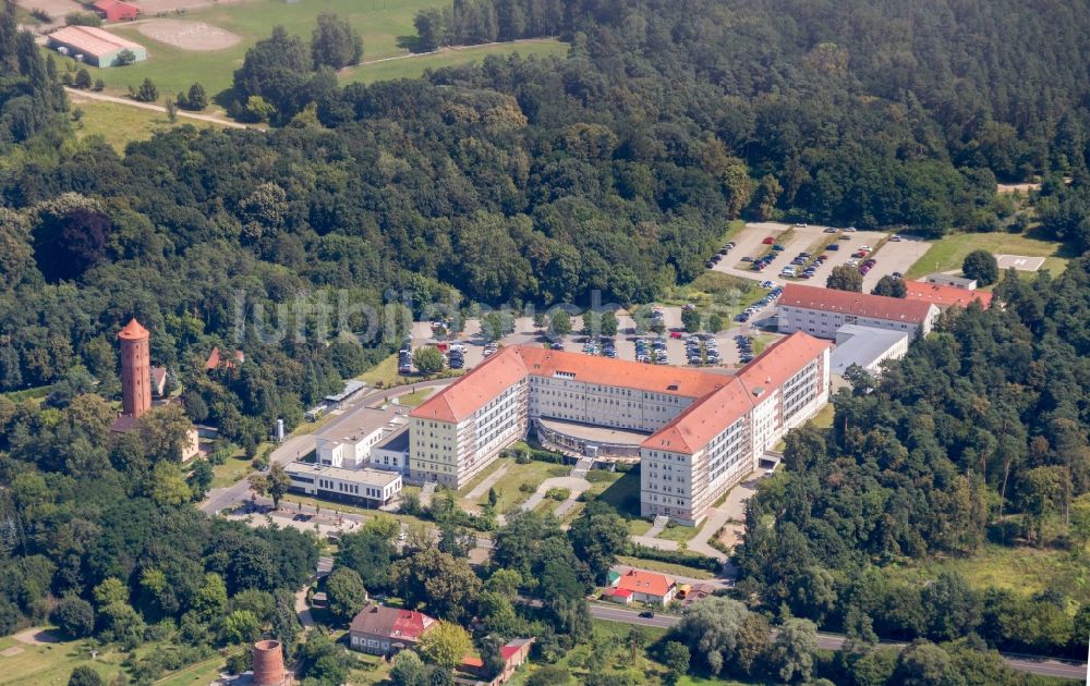 Pasewalk aus der Vogelperspektive: Klinikgelände des Krankenhauses Aklepsios Klinik in Pasewalk im Bundesland Mecklenburg-Vorpommern, Deutschland