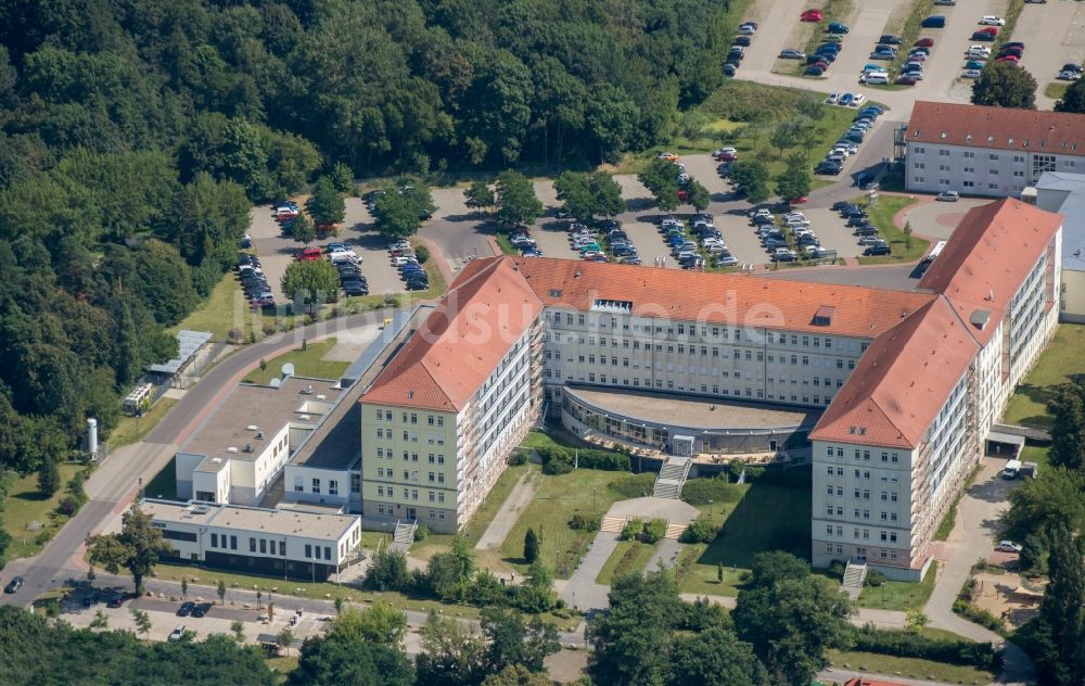 Luftbild Pasewalk - Klinikgelände des Krankenhauses Aklepsios Klinik in Pasewalk im Bundesland Mecklenburg-Vorpommern, Deutschland