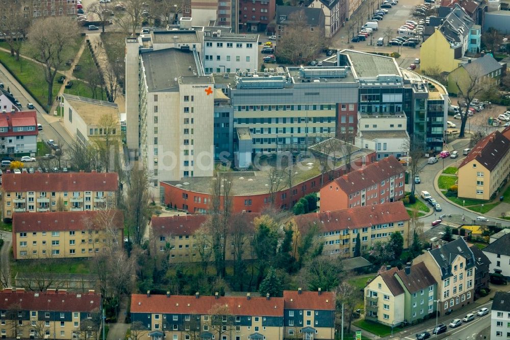 Herne von oben - Klinikgelände des Krankenhauses St. Anna Hospital in Herne im Bundesland Nordrhein-Westfalen, Deutschland