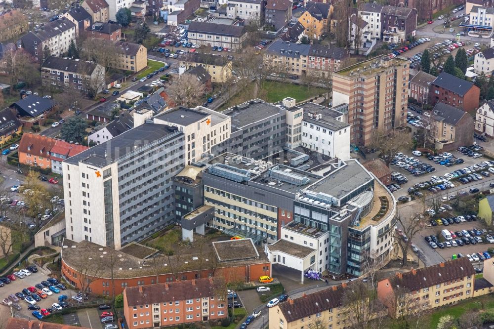 Herne aus der Vogelperspektive: Klinikgelände des Krankenhauses St. Anna Hospital in Herne im Bundesland Nordrhein-Westfalen, Deutschland