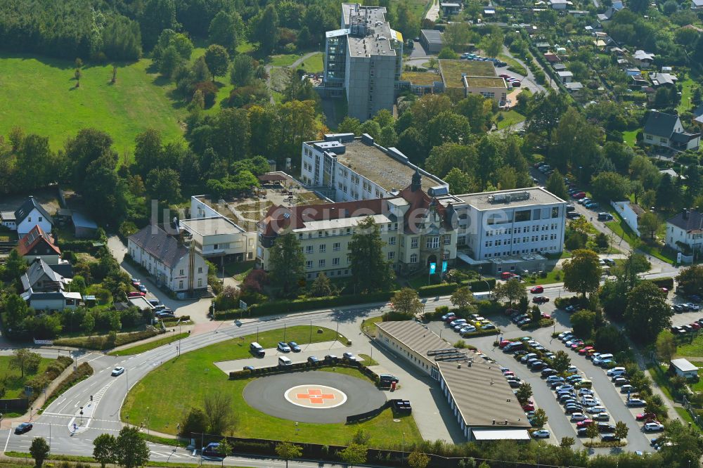 Luftbild Radeberg - Klinikgelände des Krankenhauses Asklepios-ASB Krankenhaus Radeberg GmbH in Radeberg im Bundesland Sachsen, Deutschland