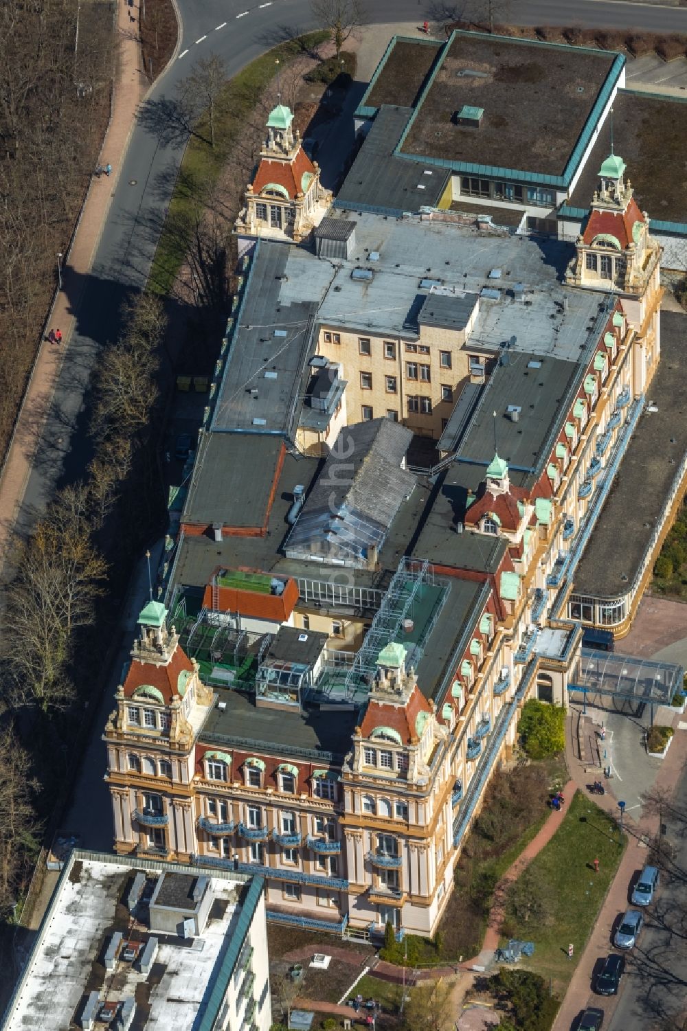 Luftbild Bad Wildungen - Klinikgelände des Krankenhauses Asklepios Fachklinik Fürstenhof in Bad Wildungen im Bundesland Hessen, Deutschland