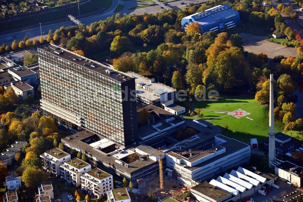 Luftaufnahme Hamburg - Klinikgelände des Krankenhauses Asklepios Klinik Altona in Altona in Hamburg, Deutschland