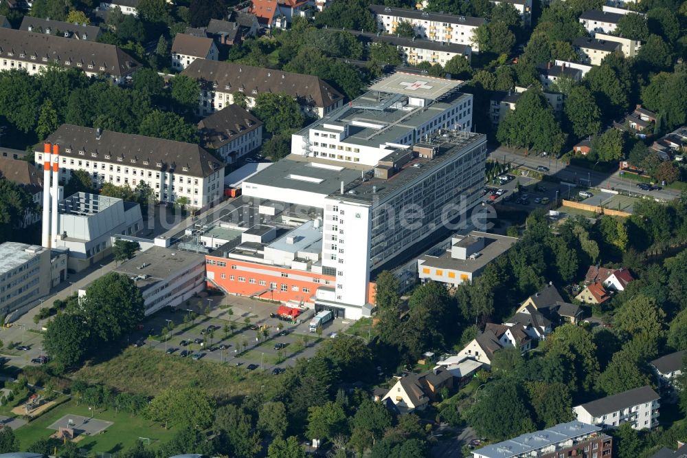 Hamburg von oben - Klinikgelände des Krankenhauses Asklepios Klinik Harburg in Hamburg