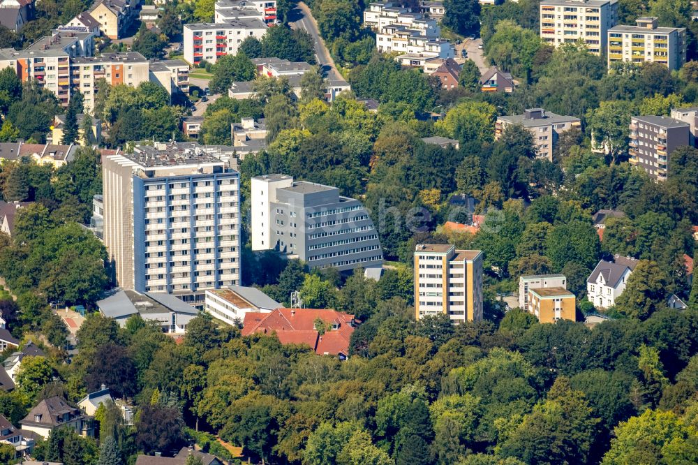 Luftaufnahme Hattingen - Klinikgelände des Krankenhauses Augusta-Kranken-Anstalt gGmbH in Hattingen im Bundesland Nordrhein-Westfalen, Deutschland