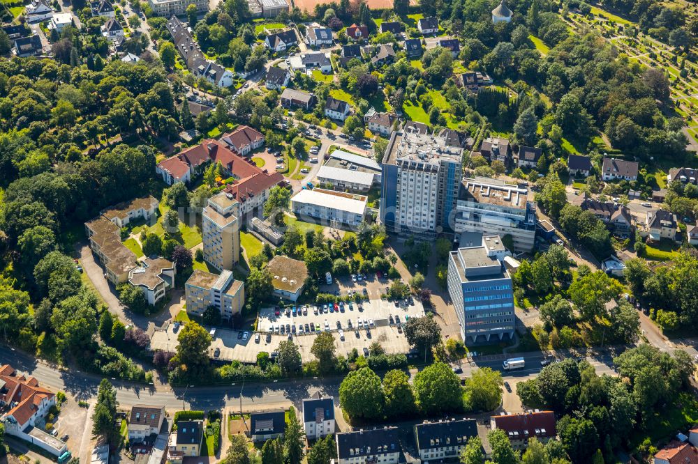 Luftbild Hattingen - Klinikgelände des Krankenhauses Augusta-Kranken-Anstalt gGmbH in Hattingen im Bundesland Nordrhein-Westfalen, Deutschland