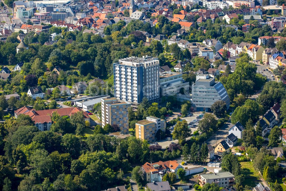 Luftaufnahme Hattingen - Klinikgelände des Krankenhauses Augusta-Kranken-Anstalt gGmbH in Hattingen im Bundesland Nordrhein-Westfalen, Deutschland