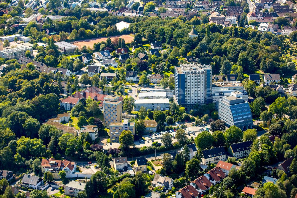 Hattingen aus der Vogelperspektive: Klinikgelände des Krankenhauses Augusta-Kranken-Anstalt gGmbH in Hattingen im Bundesland Nordrhein-Westfalen, Deutschland