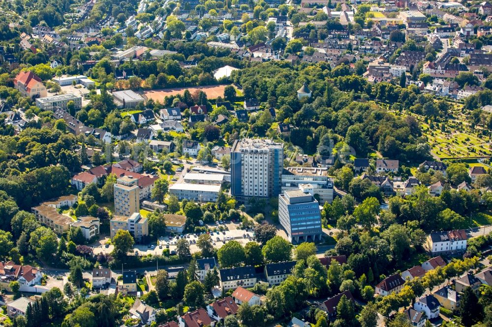 Luftbild Hattingen - Klinikgelände des Krankenhauses Augusta-Kranken-Anstalt gGmbH in Hattingen im Bundesland Nordrhein-Westfalen, Deutschland