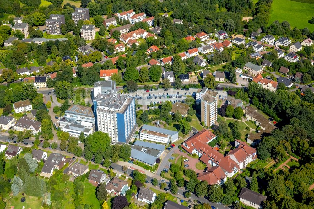 Luftbild Hattingen - Klinikgelände des Krankenhauses Augusta-Kranken-Anstalt gGmbH in Hattingen im Bundesland Nordrhein-Westfalen, Deutschland