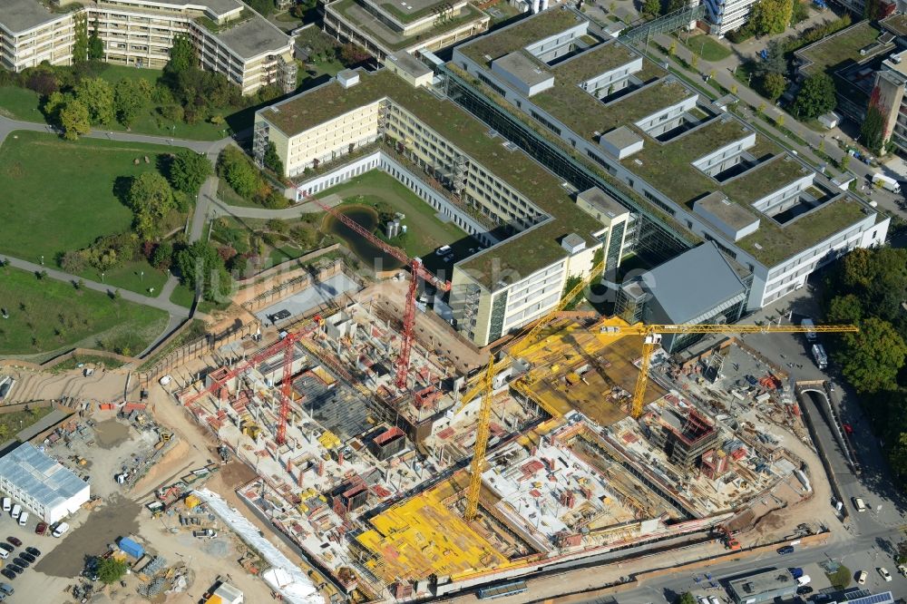 Luftbild Heidelberg - Klinikgelände des Krankenhauses mit der Baustelle zum Neubau der Chirurgischen Klinik des Universitätsklinikums in Heidelberg im Bundesland Baden-Württemberg