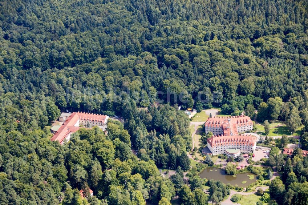 Luftaufnahme Bernau - Klinikgelände des Krankenhauses Brandenburg Klinik in Bernau im Bundesland Brandenburg, Deutschland