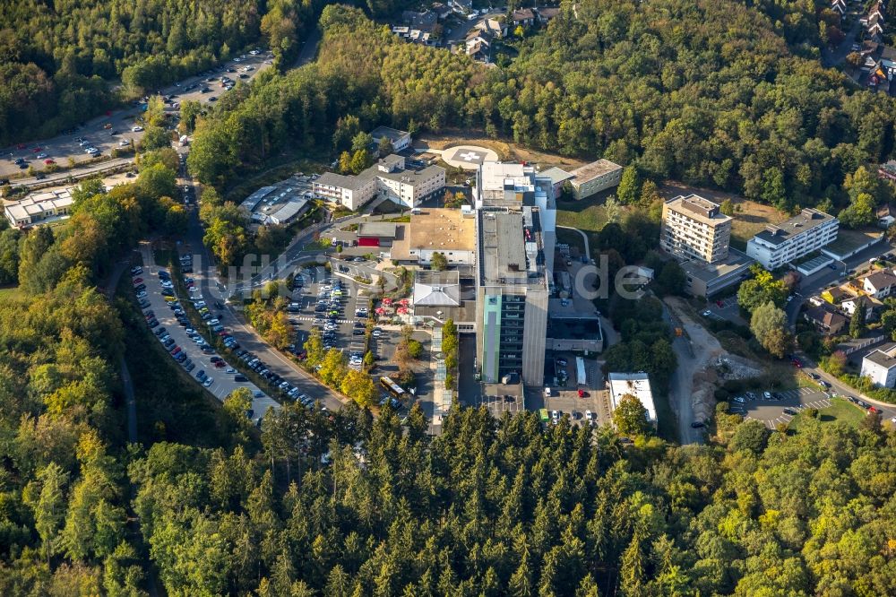 Siegen aus der Vogelperspektive: Klinikgelände des Krankenhauses Diakonie Klinikum Jung-Stilling in Siegen im Bundesland Nordrhein-Westfalen, Deutschland