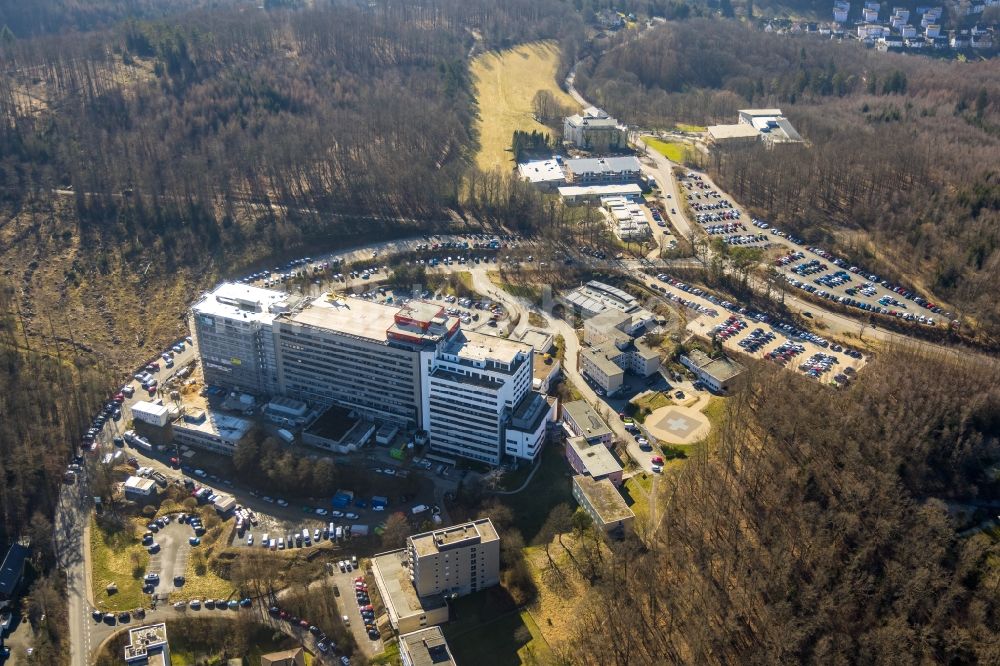 Luftbild Siegen - Klinikgelände des Krankenhauses Diakonie Klinikum Jung-Stilling in Siegen im Bundesland Nordrhein-Westfalen, Deutschland