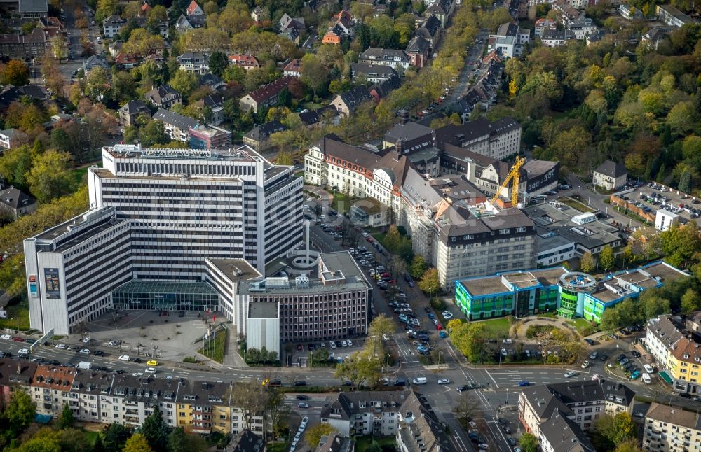 Essen von oben - Klinikgelände des Krankenhauses Elisabeth-Krankenhaus Essen in Essen im Bundesland Nordrhein-Westfalen, Deutschland