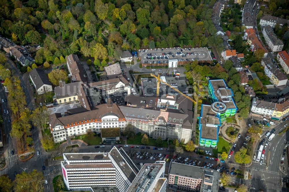 Luftaufnahme Essen - Klinikgelände des Krankenhauses Elisabeth-Krankenhaus Essen in Essen im Bundesland Nordrhein-Westfalen, Deutschland