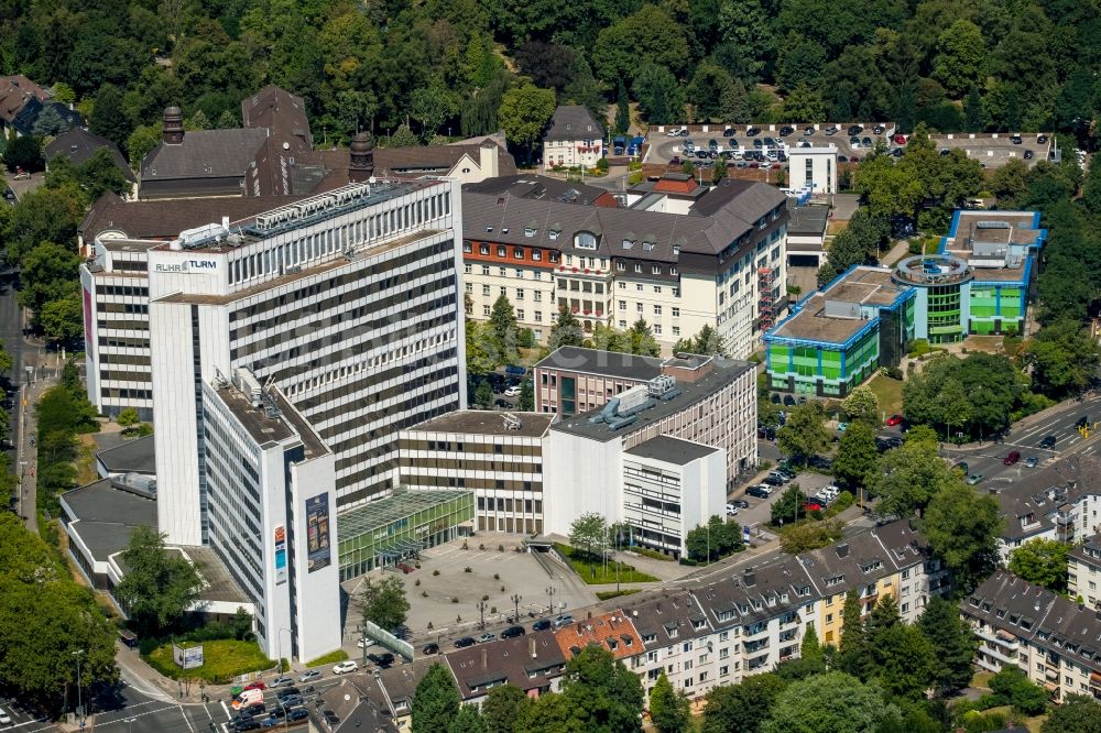 Essen von oben - Klinikgelände des Krankenhauses Elisabeth-Krankenhaus Essen in Essen im Bundesland Nordrhein-Westfalen, Deutschland