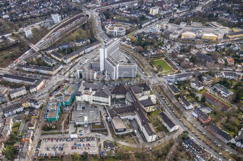 Luftbild Essen - Klinikgelände des Krankenhauses Elisabeth-Krankenhaus Essen in Essen im Bundesland Nordrhein-Westfalen, Deutschland