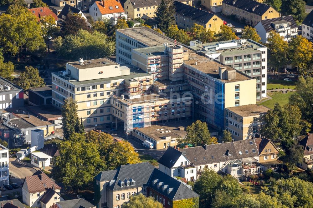 Luftaufnahme Unna - Klinikgelände des Krankenhauses Evangelisches Krankenhaus in Unna im Bundesland Nordrhein-Westfalen, Deutschland