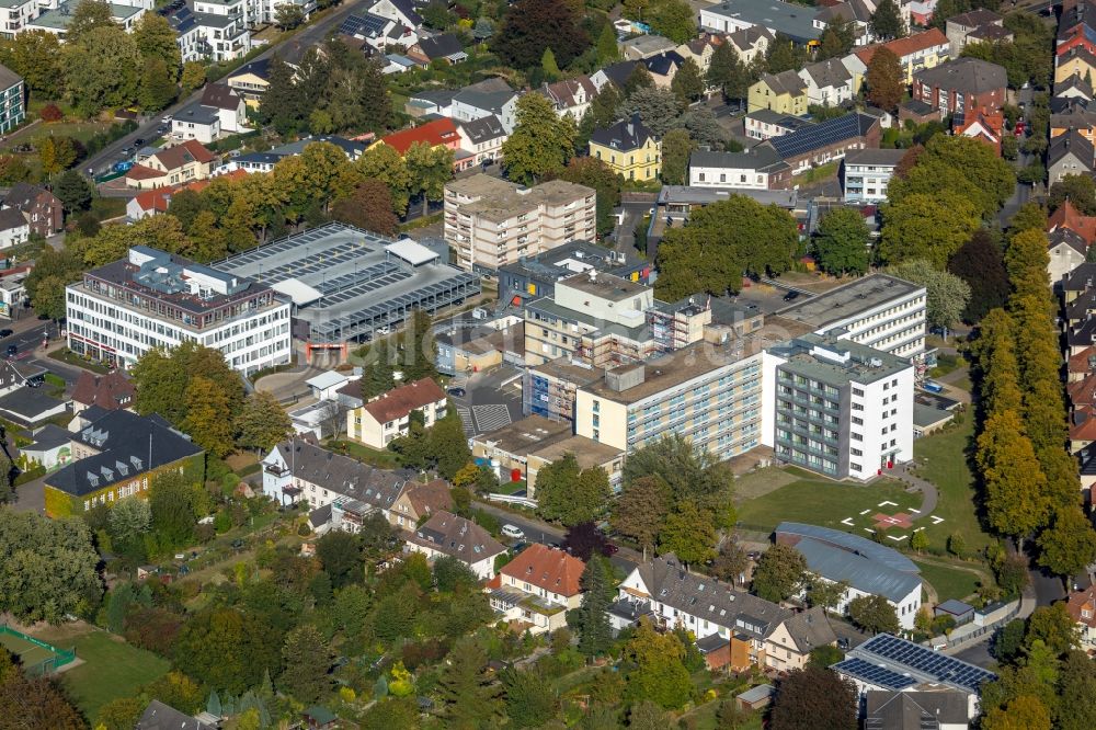 Luftbild Unna - Klinikgelände des Krankenhauses Evangelisches Krankenhaus in Unna im Bundesland Nordrhein-Westfalen, Deutschland