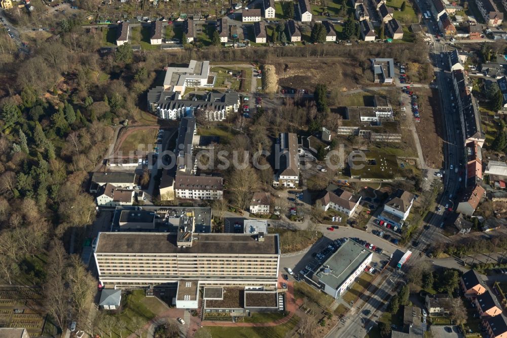 Luftbild Witten - Klinikgelände des Krankenhauses Evangelisches Krankenhaus Witten in Witten im Bundesland Nordrhein-Westfalen, Deutschland