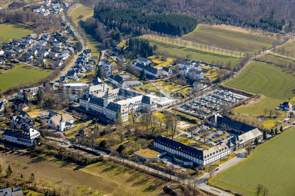 Luftbild Grafschaft - Klinikgelände des Krankenhauses Fachkrankenhaus Kloster Grafschaft an der Annostraße in Grafschaft im Bundesland Nordrhein-Westfalen