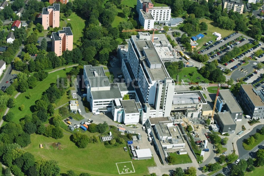 Wetzlar aus der Vogelperspektive: Klinikgelände des Krankenhauses an der Forsthausstraße in Wetzlar im Bundesland Hessen, Deutschland