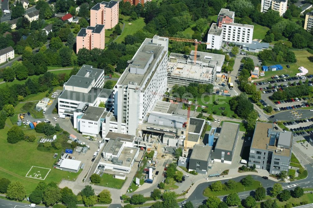 Luftaufnahme Wetzlar - Klinikgelände des Krankenhauses an der Forsthausstraße in Wetzlar im Bundesland Hessen, Deutschland